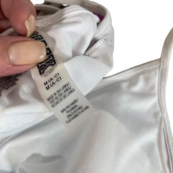 Victoria's Secret Multicolor Triangle Colorblock String Bikini Top Women Sz M - Picture 9 of 9